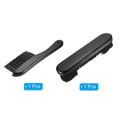 PATIKIL Billiard Pool Table Rail Brush Set, Pool Table Cleaning Brush Kit Wooden Handle Nylon Bristles for Billiards Table - color: Black