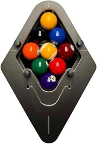 Heavy Duty Solid Wood Triangle & Diamond Racks, Gap-Free Precision for 8-Ball & 9-Ball Perfect Breaks, Essential Billiards Accessories. - color: 9-ball