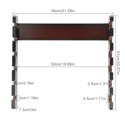6 Sticks Pool Cue Rack, Wall Mounted Billiard Cue Holder, Modern Horizontal Pool Organizer Wooden Pool Billiard Stick Pool Table Accessories for Play Room, Home Garages, Billiard Halls