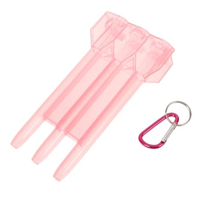 LIOOBO Portable Dart Container Hard Case Zipper Sturdy Plastic for Storage Carry - color: Pink