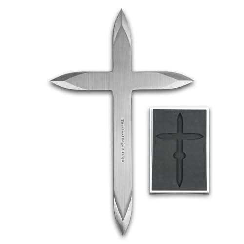 TEDOJO Stainless Steel Throwing Axe for Outdoor Recreational Games – X-Shaped Symmetrical Balanced Design, Beginner Friendly, Heat Treated Steel with EVA Foam Box Safe Pack