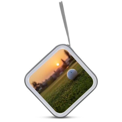 Golf Course Sunset Scape CD Case 40 Capacity DVD Case Holder Wallet Organizer for Car Home