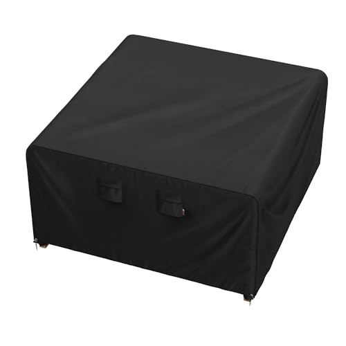 iBirdie Outdoor Patio Furniture Set Covers 54 x 54 inch fit 4 x 4 ft, 54, 52, 50 inch Wide, Waterproof Weatherproof Square Cover, Heavy Duty 600D for Outside Dining Table and Chairs - size: 54 x 54 x 28 inch