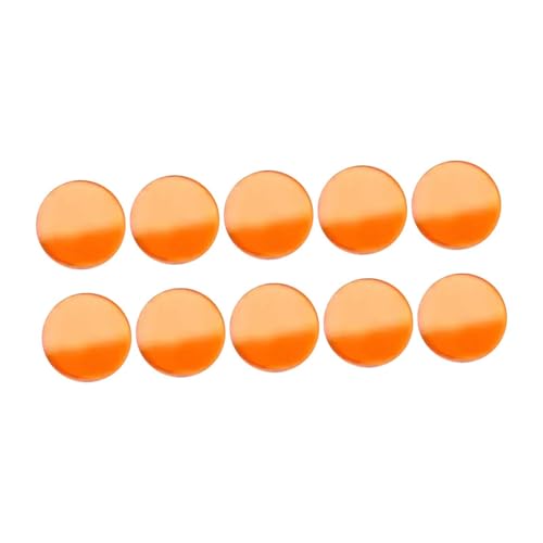Menolana 10Pcs Pool Cue Tip Pads Ferrule Pads Acrylic Repair Part Spare Part 0.55inch Replacement Billiards Accessory for Competition - color: Orange