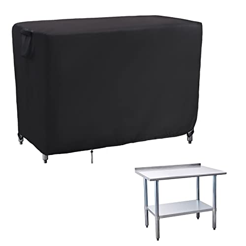 Kingling Outdoor Prep Table Cover, Waterproof Stainless Steel Table Covers Metal Table Cover Protection for Patio Kitchen Prep Work Tables - 36''L x 24''W x 35''H
