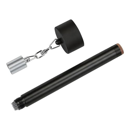 LAKE OF FIRE Pool Cue Chalk Holder – 2-in-1 Billiard Accessory with Pool Chalk Holder & Cue Tip Tool - color: Black, style: Round