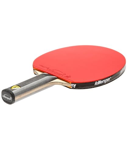 Killerspin Diamond TC Ping Pong Paddle, Advanced Table Tennis Paddle, Memory Book Paddle Case, Red/Black - style: Straight