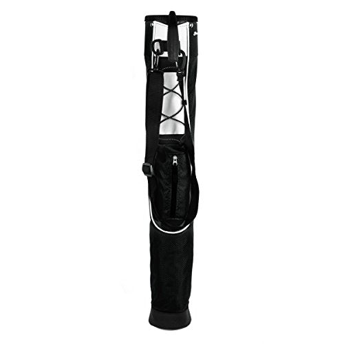 Orlimar Pitch ’n Putt Lightweight Sunday Golf Bag with Stand, Ultra-Light Carry Design, Two-Way Divider Top, Shoulder Strap, Compact Carry Golf Bag for Men & Women - color: Black