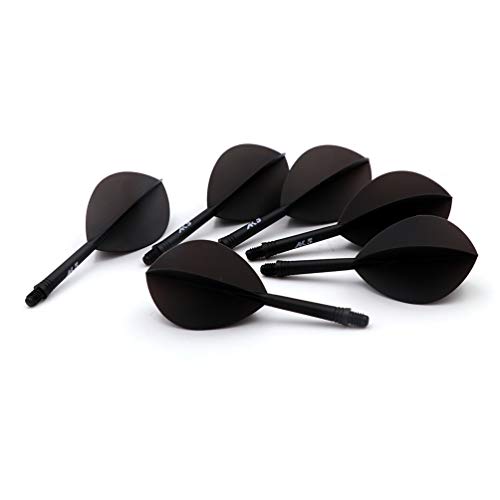 CUESOUL 6 Pieces ROST Integrated Dart Shaft and Flights - color: Shaft Length 28mm-Pear Shape-All Black