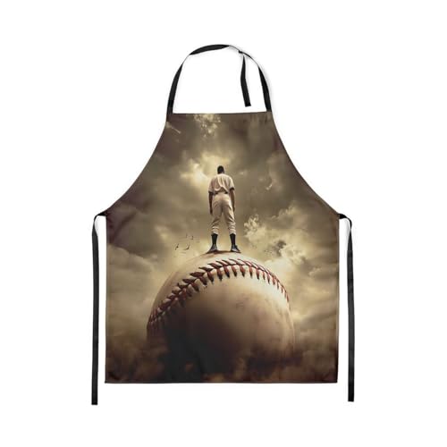 Castle Fairy Cartoon Baseball Kitchen Apron,Bow Knots Waterproof Apron - color: Grey White
