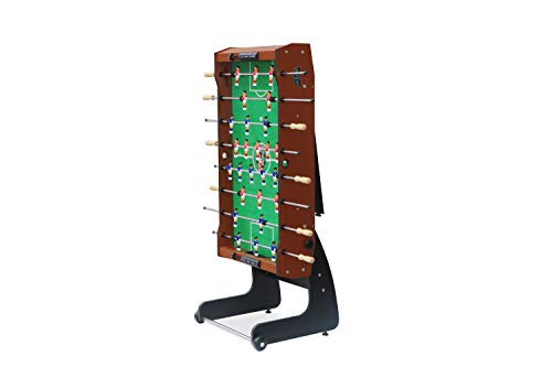 KICK Monarch 48" Folding Foosball Table – Compact Indoor Game Table - color: Brown