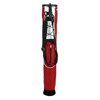 Orlimar Pitch ’n Putt Lightweight Sunday Golf Bag with Stand, Ultra-Light Carry Design, Two-Way Divider Top, Shoulder Strap, Compact Carry Golf Bag for Men & Women - color: Brick Red