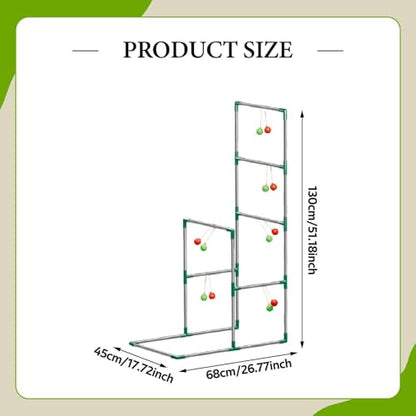 6 Pairs Toss Balls Ladder Toss Game Set Tossing Game Outdoor Indoor Game Portable Sturdy PP Material Suitable for Kids Adults Lawn Parties