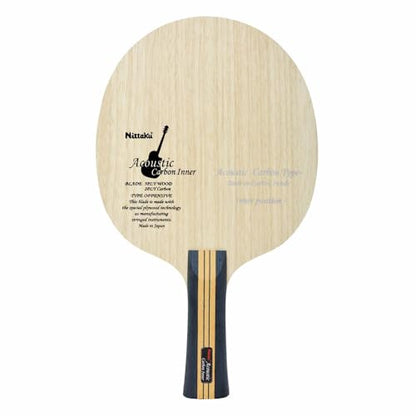 Nittaku Table Tennis Racket Acoustic Carbon Inner Shake Hand for Attacks, Special Materials Included - style: Flare