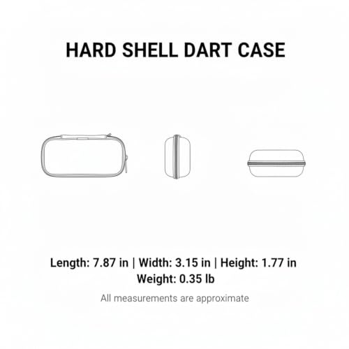 Hard Shell Dart Case for 3 Darts, EVA Carrying Wallet with Fabric Interior, Compact Travel Storage for League Night and Pub Games (1 PC)