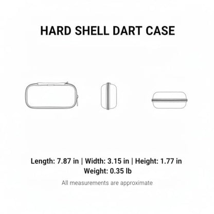 Hard Shell Dart Case for 3 Darts, EVA Carrying Wallet with Fabric Interior, Compact Travel Storage for League Night and Pub Games (1 PC)