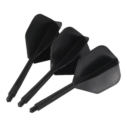 PATIKIL Integrated Dart Shaft & Flights, Pack Lightweight Plastic Dart Flight Set - color: Black
