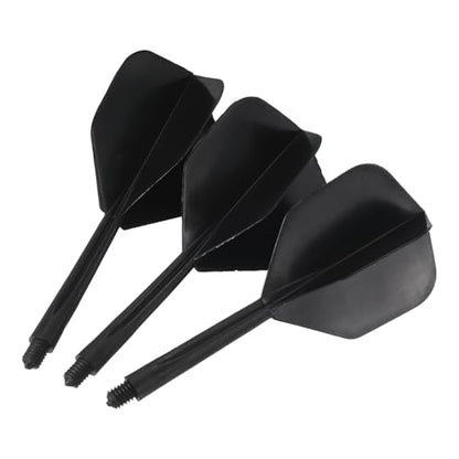 PATIKIL Integrated Dart Shaft & Flights, Pack Lightweight Plastic Dart Flight Set - color: Black