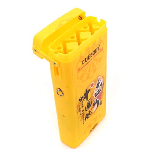 CUESOUL ANTIE Hard Dart Case with Peking Opera Mask Design and Dart Flights Case for Your Choice - color: Dart Case-Yellow