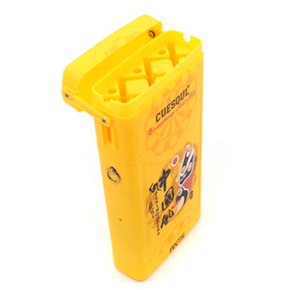 CUESOUL ANTIE Hard Dart Case with Peking Opera Mask Design and Dart Flights Case for Your Choice - color: Dart Case-Yellow
