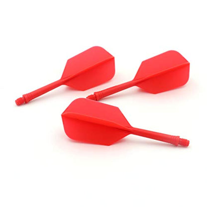 CUESOUL ROST Integrated Dart Shaft and Flights Medium,Slim Shape,Set of 3 - color: Red