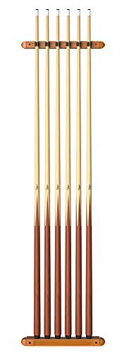 Viper by GLD Products Fat Cat Oak 6 Cue 2-Piece Wall Cue Rack