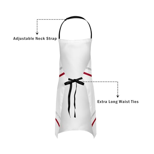 Castle Fairy Boy Soccer Kitchen Apron - color: Cheer Red