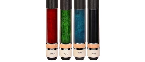 Set of Aska L2 Billiard Pool Cue Sticks, 58" Hard Rock Canadian Maple, 5/16x18 Joint, 13mm Hard Tip, Mixed Weights - style: Set of 4 Sticks