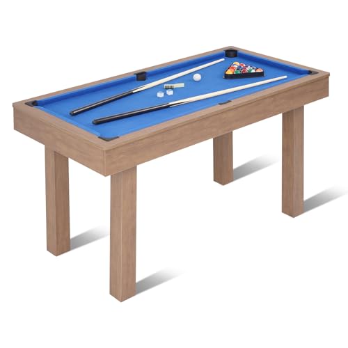 RAYKEEP 4FT Billiard Table, Mini Pool Table for Teens and Adults, Indoor & Outdoor Game Table Set Includes 2 Cue Sticks, 16 Balls, Triangle, Chalk for Game Room Family (Green)
