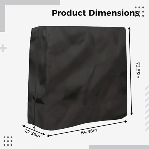 210D Oxford Pong Table Cover, Waterproof Sun-Dust-Snow Protection, Heavy Duty With Zipper, Indoor Outdoor, Black