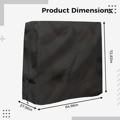 Waterproof Table Tennis Table Cover , 210D Oxford Fabric , Black , Heavy Duty with Zipper , for Indoor and Outdoor Ping Pong Tables , Dustproof and Snowproof