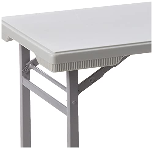Office Star Resin Multipurpose Rectangle Folding Training Table for Home or Office, 5.87 Feet Long Light Gray