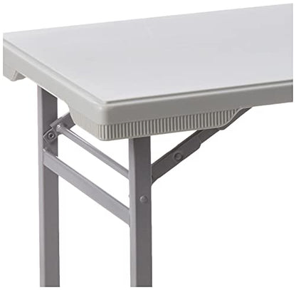Office Star Resin Multipurpose Rectangle Folding Training Table for Home or Office, 5.87 Feet Long Light Gray
