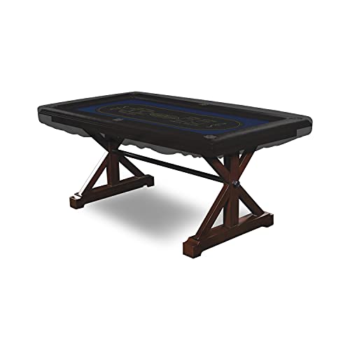 Covers & all Poker Table Cover 12 Oz Waterproof - 100% Weather Resistant Outdoor Game Table Cover with Elastic at 4 Sides (84" W x 42" D x 8" H Inches, Black)