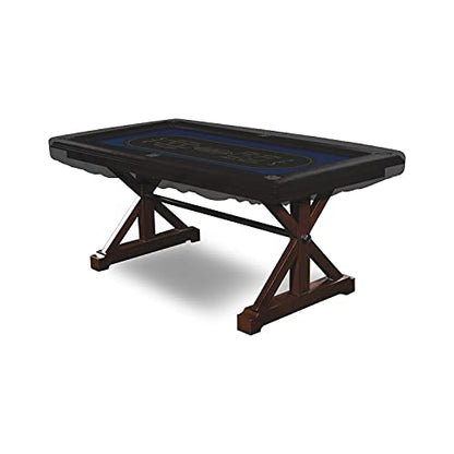 Covers & all Poker Table Cover 12 Oz Waterproof - 100% Weather Resistant Outdoor Game Table Cover with Elastic at 4 Sides (84" W x 42" D x 8" H Inches, Black)