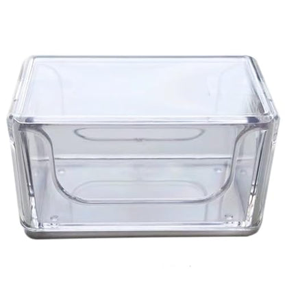 Pool Cue Chalk Holder Case, Single Billiard Chalk Storage Box Hold 2 Packs Chalk, Clear
