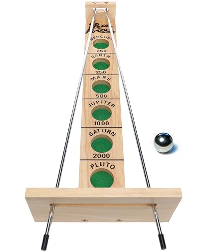 WE Games Shoot the Moon Game (10 Count), Large 18 inch Size, Solid Natural Wood, Retro Games for Adults, Classic Table Top Board Game - size: 10 units