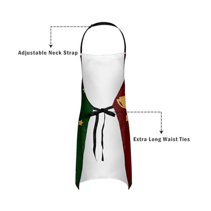 Manfei Baseball Kids Kitchen Apron - color: Red Green