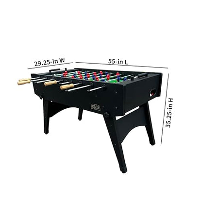 KICK Dreamfyre 55" Foosball Table – Professional Full-Size Indoor Game Table - color: Black