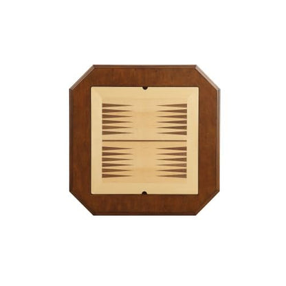 Chess Table, Reversible Chess Checker Game Table with 2 Drawers for Family Entertainment Room, 3-in-1 Square Game Tray for Chess Checker Backgammon, Cherry Finish - size: 28''-Chess Table Cherry Wood
