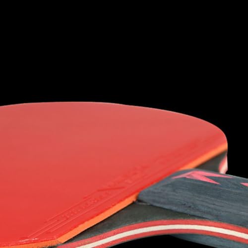 2pcs 5 Star Carbon Fiber Table Tennis Racket Double Pimples-in Pingpong Paddle Set for Teenagers Professional Training with Horizontal Grip, Portable Indoor Outdoor Sports