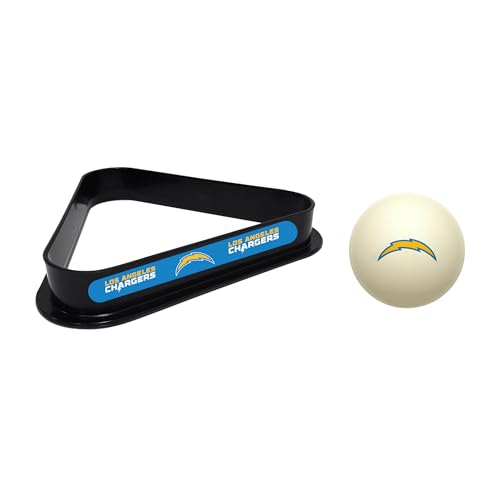 Imperial NFL Cue Ball & Rack Set - color: Los Angeles Chargers, White