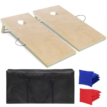 Cornhole Board Set, 4 ft x 2 ft Regulation Size Corn Hole Game Set for Adults with 8 Corn Hole Toss Bags and Carrying Case