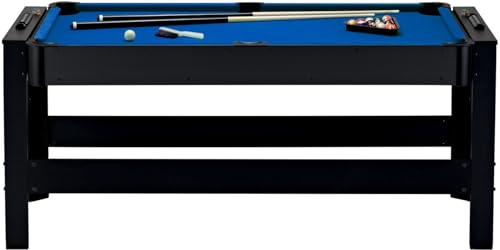 Fat Cat 3-in-1 6' Flip Multi-Game Table - color: Blue Cloth Playfield