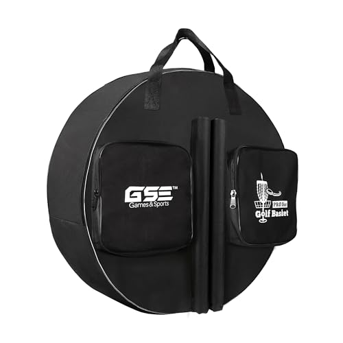 GSE Games & Sports Expert Disc Golf Basket Carrying Bag, Golf Frisbee Transit Bags, Portable Storage Bag for 12-Chain/24-Chain Golf Targets Basket