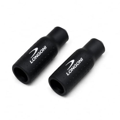 Longoni Billiard Cue Tip Silicone Protector Cover Black 2-Pack for 11.8-12.8 mm Tips