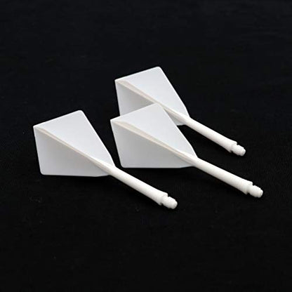 CUESOUL ROST Integrated Dart Shaft and Flights Medium,Diamond Shape,Set of 3 - color: White