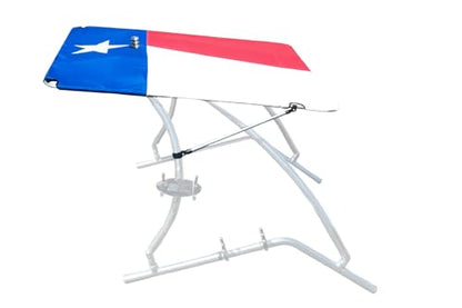 Big Air Super Shadow Wakeboard Tower Bimini Top - 76" x 76" - Mounts Over Existing Wake Tower - color: Texas Flag
