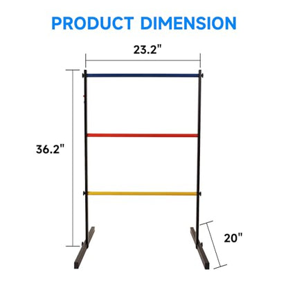 GSE Games & Sports Expert Premium Metal Ladder Ball Toss Game Set with Ladder Bolas & Carrying Case for Outdoor Backyard Lawn - style: Metal Ladder Toss Game Set
