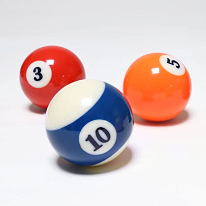 Billiard Balls Set 2-1/4" Regulation Size Pool Table Balls for Replacement (16 Resin Balls) - style: 16 Resin Balls & Cue Cleaning Cloth
